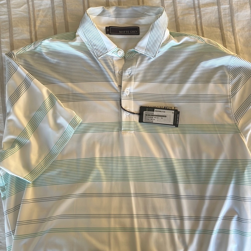 Net matte grey golf shirt xl